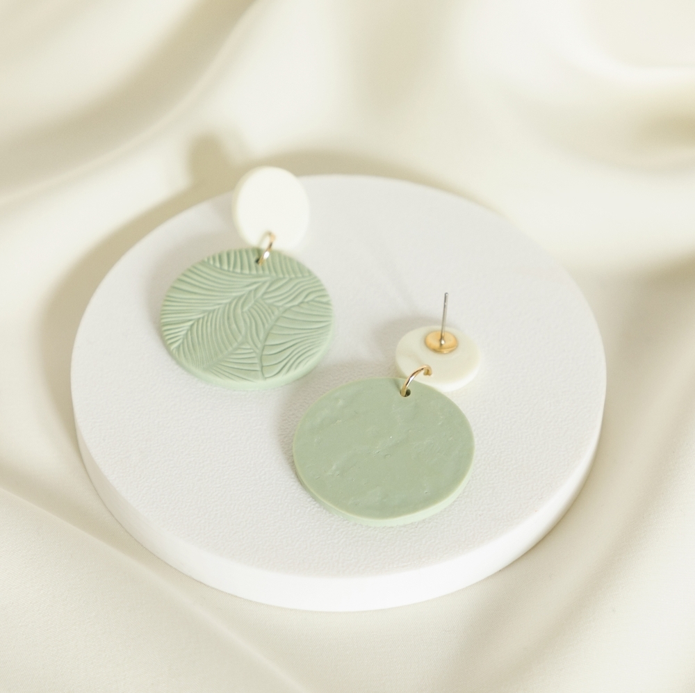 Sage Foliage Earrings - Picture 5 of 8